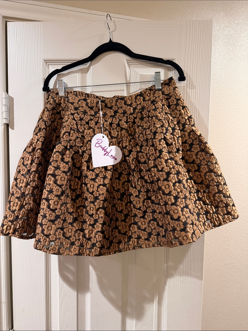 Buddy Love Brown Floral Circle Skirt